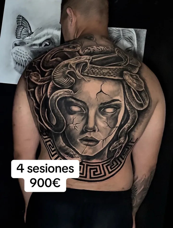 Espalda, 4 sesiones por 900 €, trabajo real de Alejo